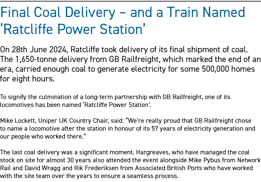 Final coal delivery – and a train named ‘Ratcliffe Power Station’ On 28th June 2024, Ratcliffe took delivery of its f...