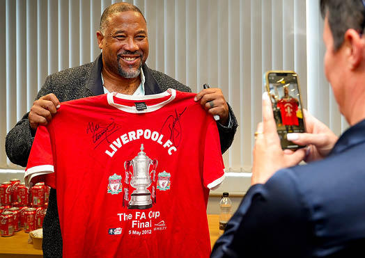 (Photo shoot 0624-022) Ratcliffe Power Station visit 13.06.2024 Ex England Footballer John Barnes visits the Power Station to give a talk to colleageues