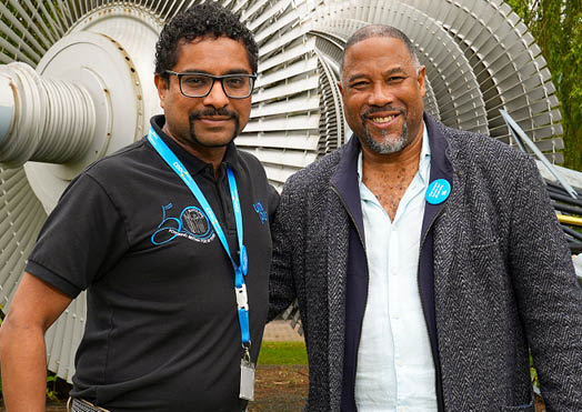(Photo shoot 0624-022) Ratcliffe Power Station visit 13.06.2024 Ex England Footballer John Barnes visits the Power Station to give a talk to colleageues