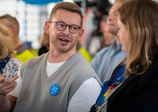 (Photo shoot 0624-022) Ratcliffe Power Station visit 13.06.2024 Ex England Footballer John Barnes visits the Power Station to give a talk to colleageues
