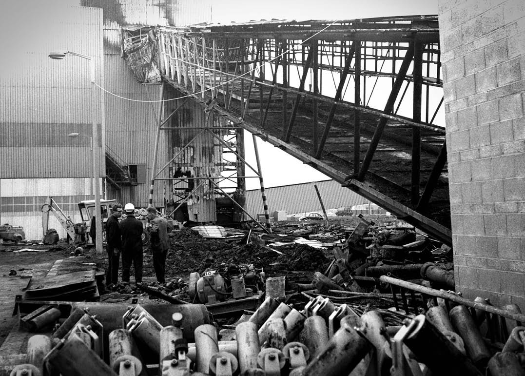 Fire damage to coal plant. Ratcliffe.